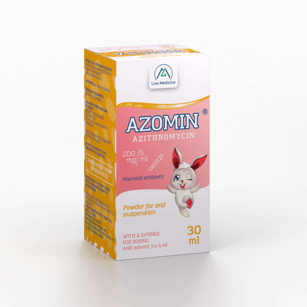 AZOMIN [Azithromycin] 200 mg/5 ml Powder for suspension
