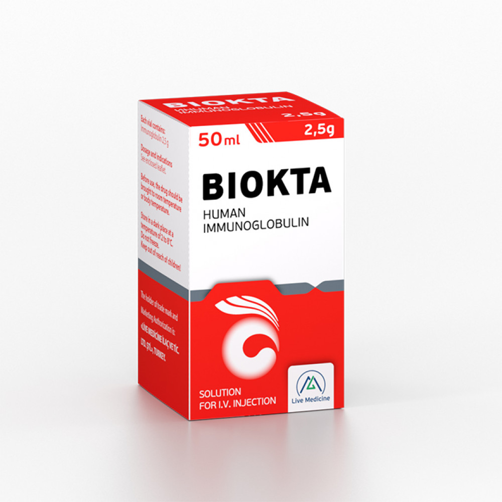 BIOKTA [Normal human immunoglobulin] 2.5 g Solution for intravenous administration
