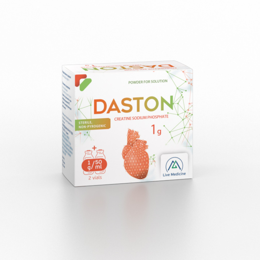 DASTON [Sodium Creatine Phosphate] 1 g Powder for intravenous solution