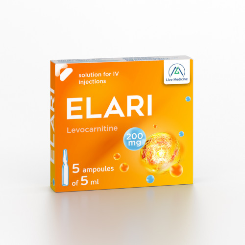 ELARI [Levocarnitine] 200 mg/1 ml Solution for IV injection