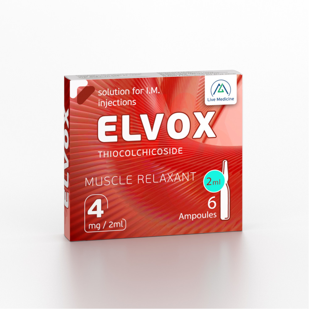 ELVOX [Thiocolchicoside] 4 mg/2 ml Solution for intramuscular administration