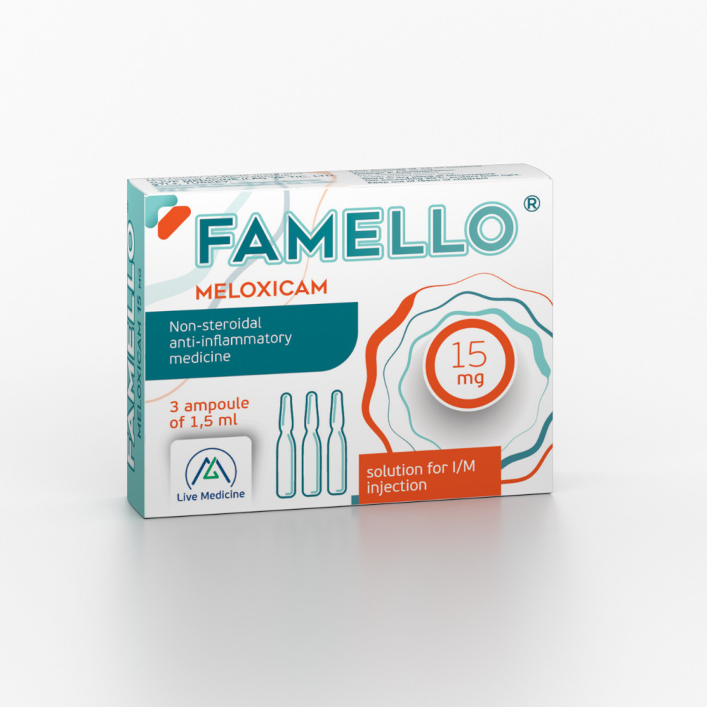 FAMELLO [Meloxicam] 15 mg Solution for intramuscular injection