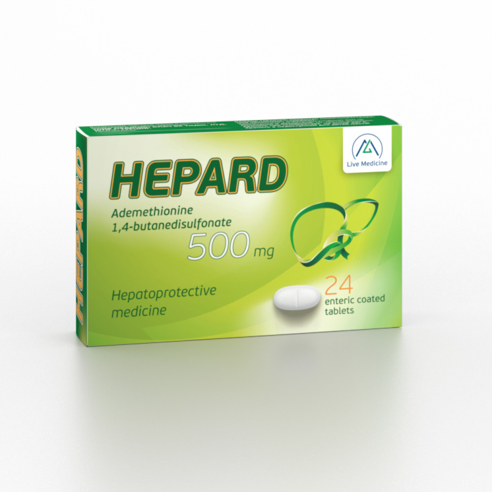 HEPARD [Ademetionine] 500 mg Enteric-coated tablets