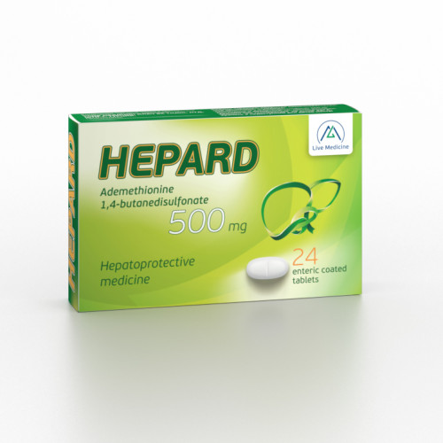 HEPARD [Ademetionine] 500 mg Enteric-coated tablets