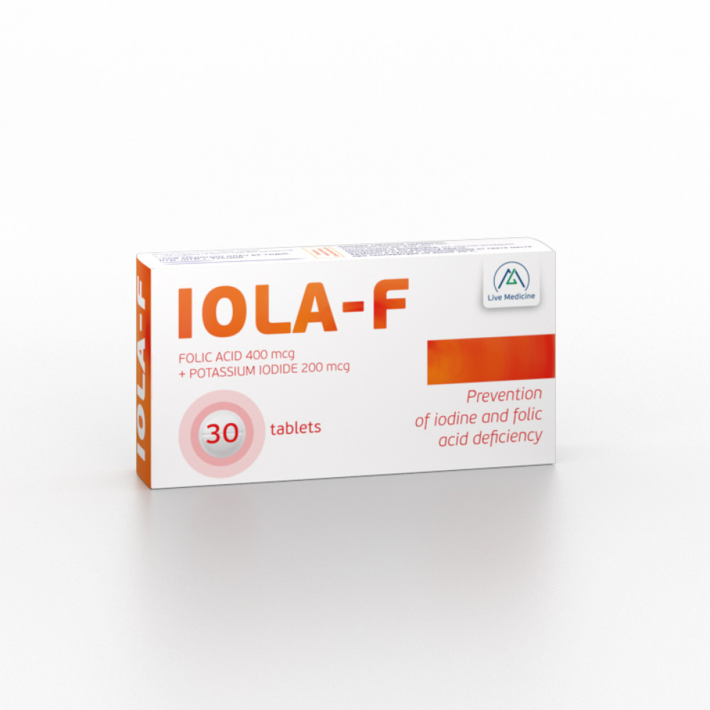 IOLA-F [Folic acid + Potassium iodide] 400 + 200 mcg Tablets