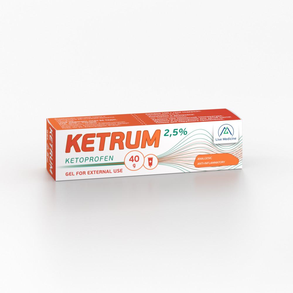 KETRUM [Ketoprofen] 2.5% Gel for external use
