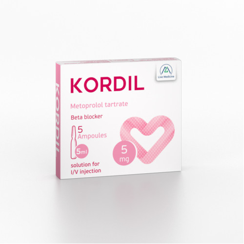 KORDIL [Metoprolol tartrate] 5 mg Solution for intravenous injection