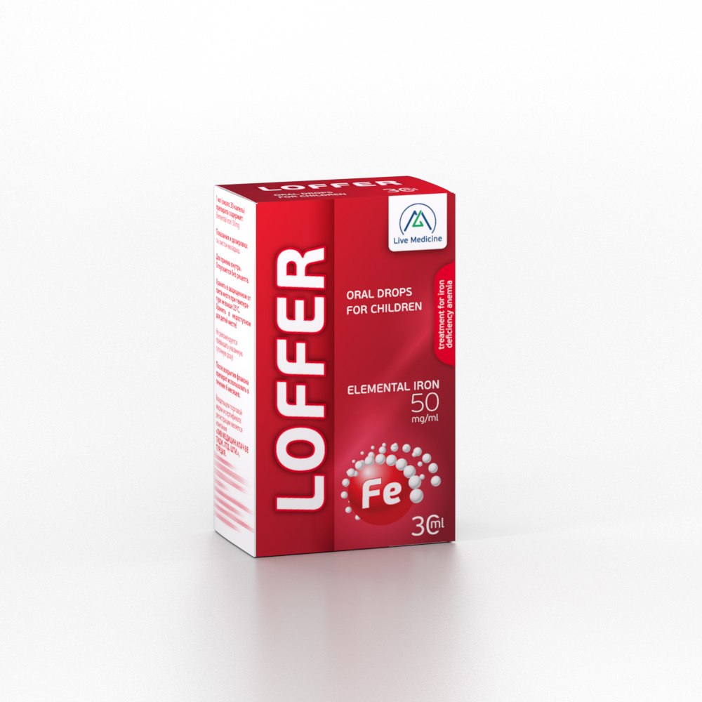 LOFFER [Iron hydroxide polymaltose complex] 50 mg/1 ml Drops for oral administration