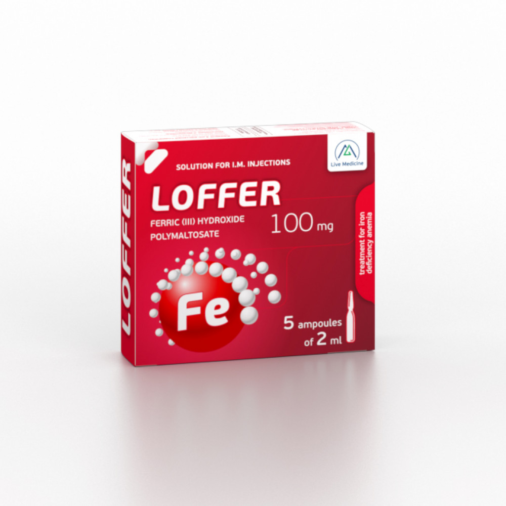 LOFFER [Iron (III) Hydroxide Polymaltosate] 100 mg/2 ml Solution for IM injections
