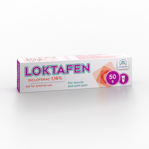 LOKTAFEN [Diclofenac] 1.16% Gel for external use