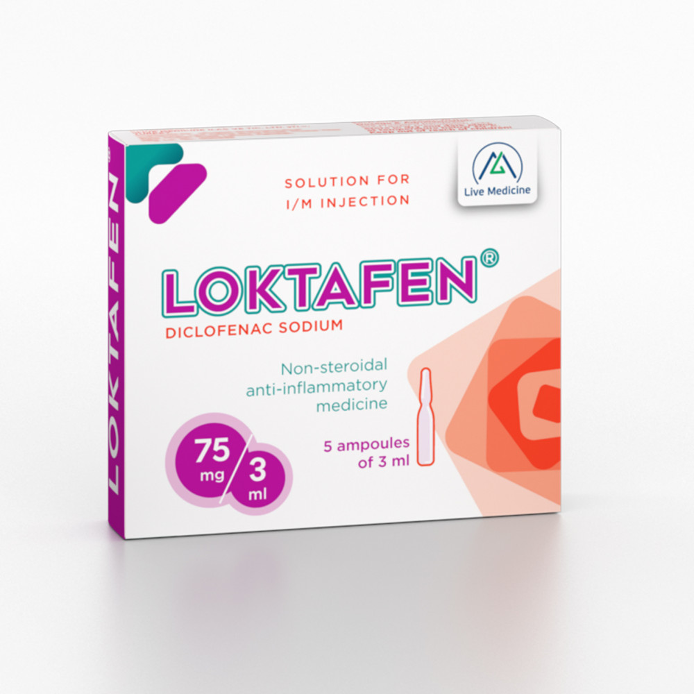 LOKTAFEN [Diclofenac] 75 mg/3 ml Solution for IM injection