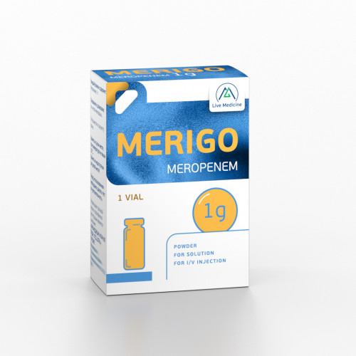 MERIGO [Meropenem] 1 g Powder for solution for intravenous administration