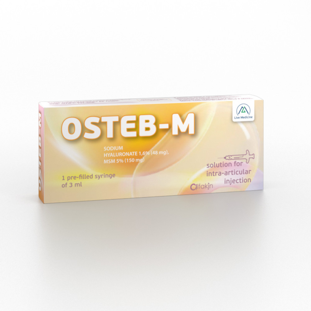 OSTEB-M [Sodium hyaluronate + MSM] 1.6% + 5% solution for intra-articular injection