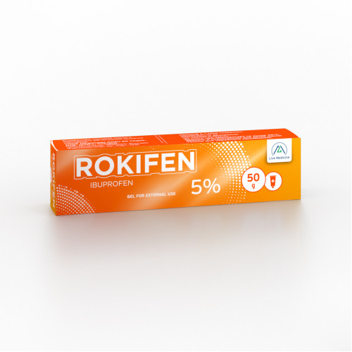 ROKIFEN [Ibuprofen] 50 mg Gel for external use