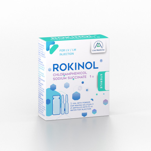 ROKINOL [Chloramphenicol] 1 g Powder for preparing a solution for I.M. / I.V. injection