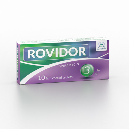 ROVIDOR [Spiramycin] 3 million units Film-coated tablets