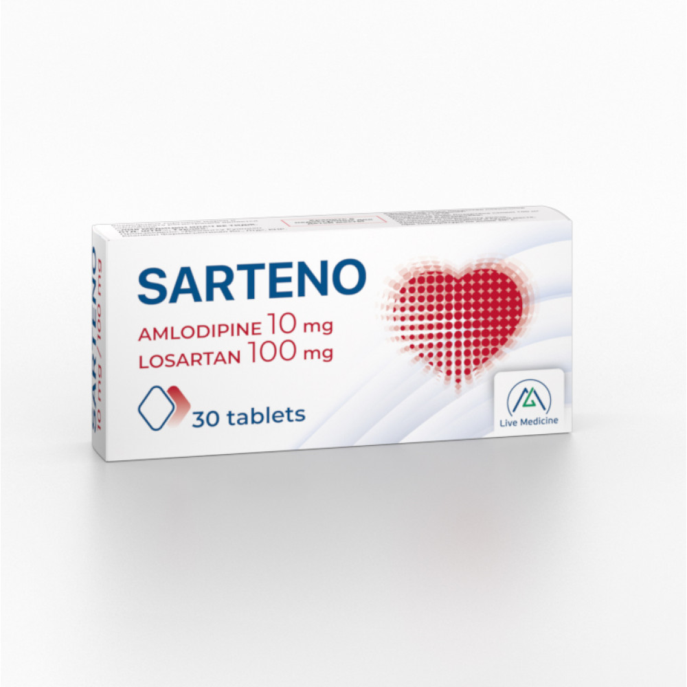 SARTENO [Amlodipine + Losartan] 10 + 100 mg Tablets