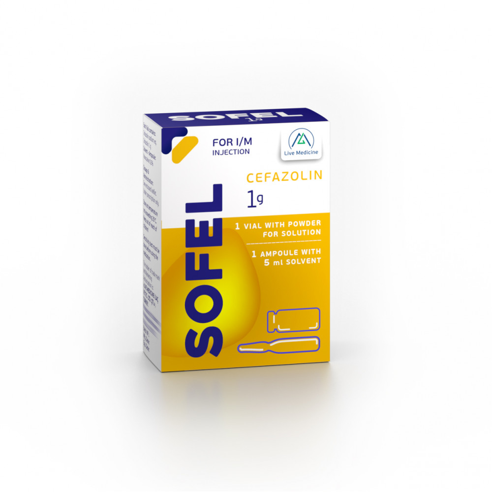 SOFEL [Cefazolin] 1 g Powder for solution for intramuscular administration