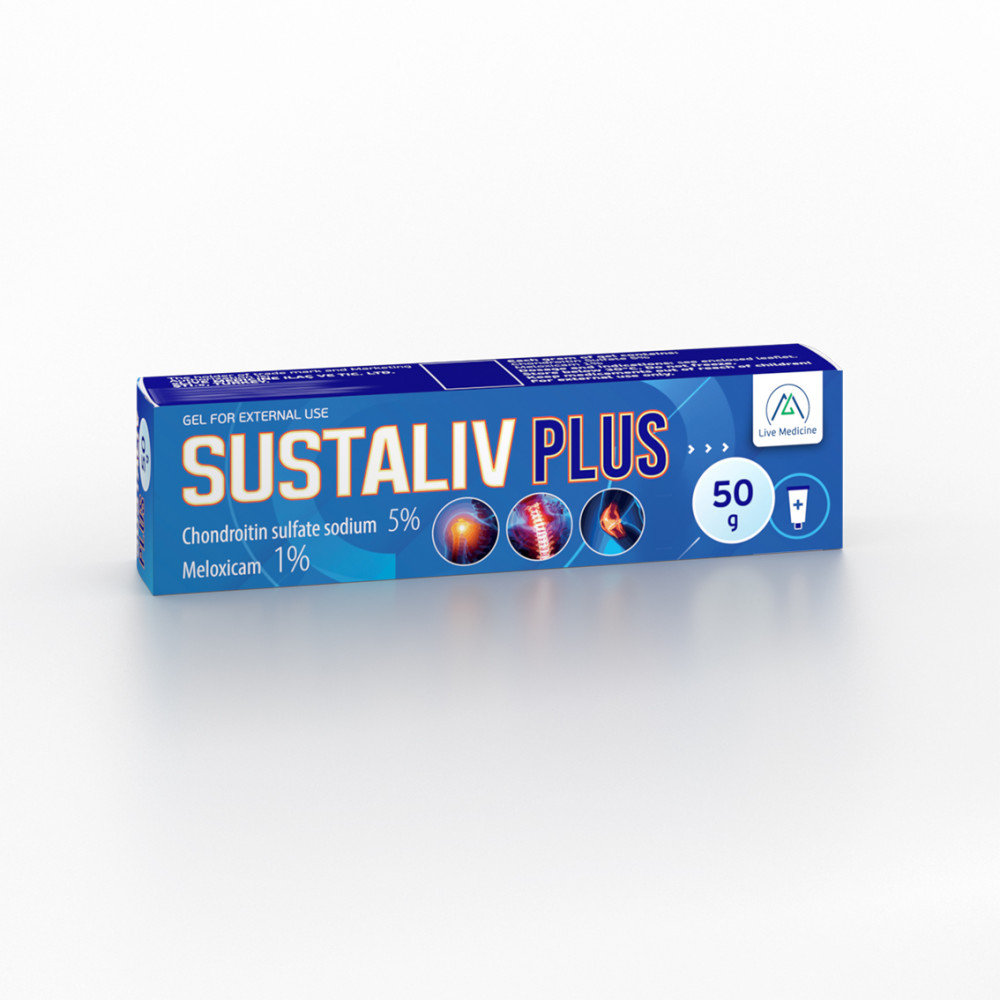 SUSTALIV PLUS [Chondroitin sulfate + Meloxicam] 50 +10 mg Gel for external use