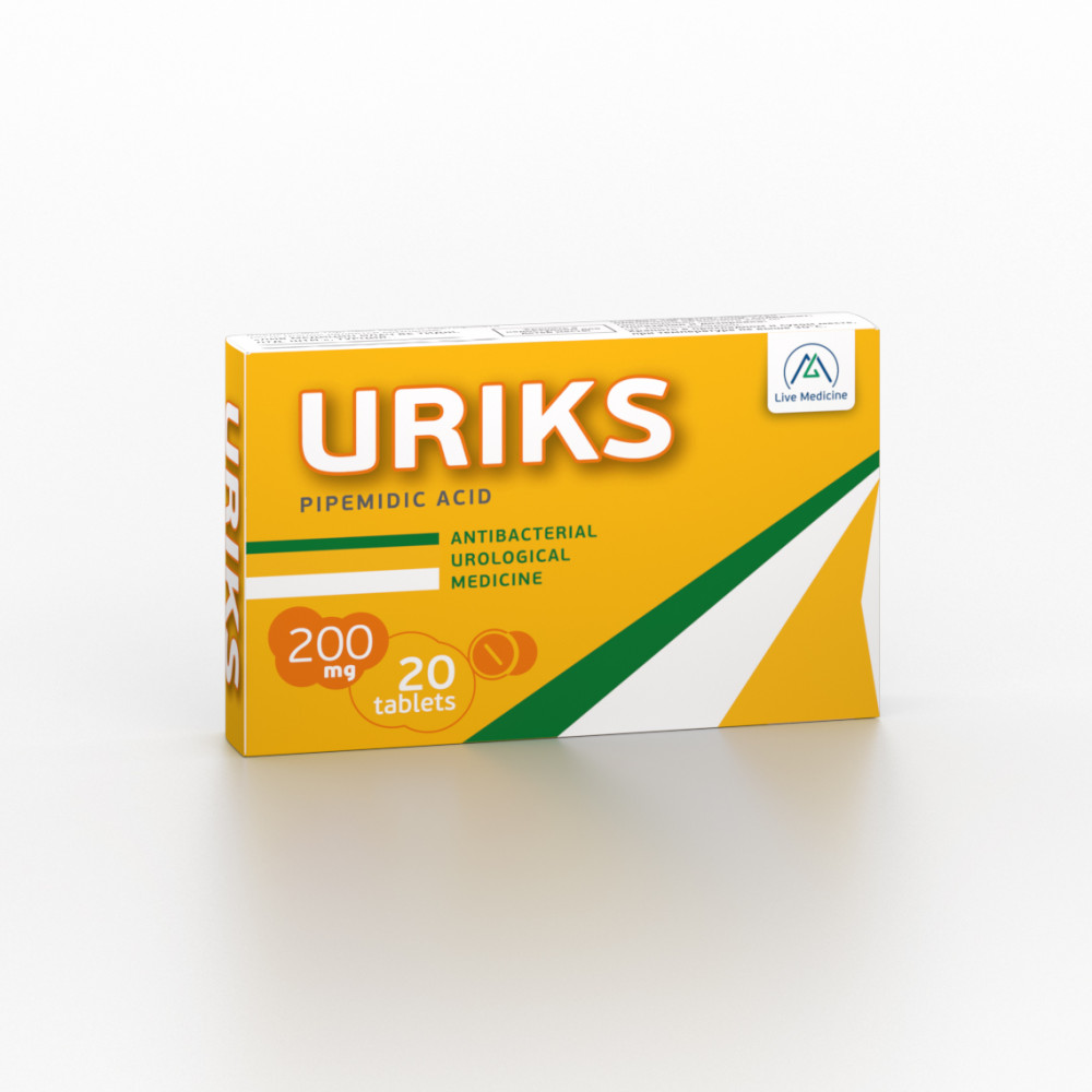 URIKS [Pipemidic acid] 200 mg Film-coated tablets