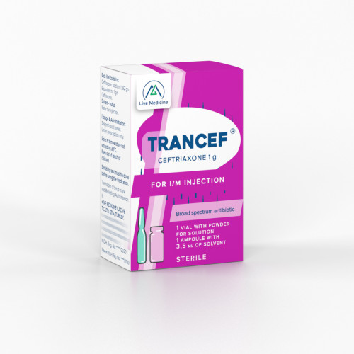 TRANCEF [Ceftriaxone] 1 g Powder for intramuscular solution