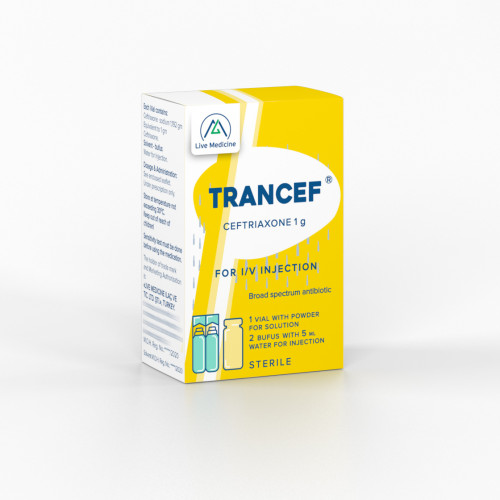 TRANCEF [Ceftriaxone] 1 g Powder for intravenous solution